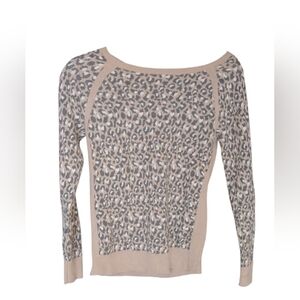 LOFT Leopard Print Women's Holiday Sweater SZ XXS P